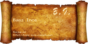 Basz Ince névjegykártya